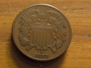 1870 Two Cent Piece Fine Condition SKU# 25435 - Picture 1 of 2