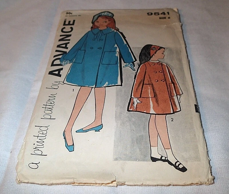 ADVANCE PATTERN 9541 ~ GIRLS COATS ~ SIZE 4 *UNCUT - Image 1 of 1