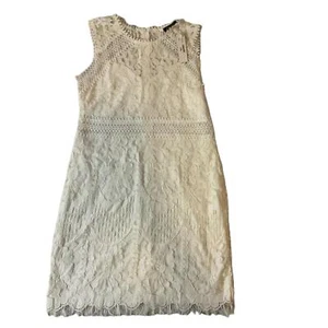 NWT Angela Plus Ivory White Lace Sleeveless Dress Knee Length Size 1XL - Picture 1 of 7
