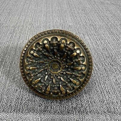 Antique AA# H62384A Cast Bronze Doorknob Rose Decorative - Image 1 of 4