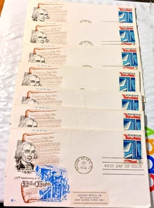 Bill of Rights 175th Anniversary FDI 5c 1966 Cover Lot of 7 - Picture 1 of 4