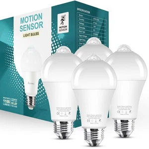 Aovpex Motion Sensor Light Bulbs 13W100W Equivalent Movement Activated Dusk t... - Picture 1 of 9