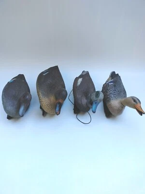 Lot Of 4 Flambeau/Sport Plast Duck Decoy Hunting Plastic Floating  - Image 1 of 4