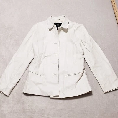 INC International Concepts Womens Real Leather Jacket Sz 2P - Image 1 of 4