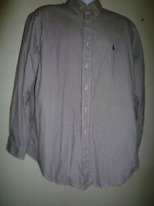 **RALPH LAUREN** Men's Dress Shirt Button Down Size ((17 34/35 ))100% Cotton