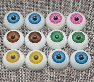 20pcs(10pairs) Mixed Color Acrylic Round Doll Eyes Eyeballs 20mm Troll Eye - Picture 1 of 12