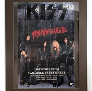 Póster de música rock vintage enmarcado laminado anuncio álbum Kiss Revenge 1992 regalo - Imagen 1 de 8