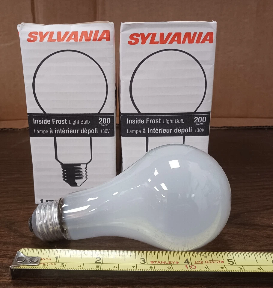 SYLVANIA 130v 200 Watt A21 Frost Incandescent Light Bulb 15543 S855109