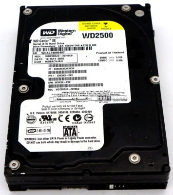 Western Digital Caviar SE Internal Desktop Hard Drive WD2500JD-22HBC0 HDD 250GB - Image 1 of 4