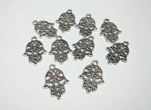 10pz ciondoli  charms Mano di Fatima colore tibetano 21x14mm  bijoux  - Foto 1 di 1