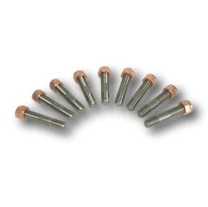 INCONEL TURBO STUD & COPPER LOCK NUT DUMP PIPE/TURBO SET OF 9 - M8 X 1.25 X 35MM - Picture 1 of 3