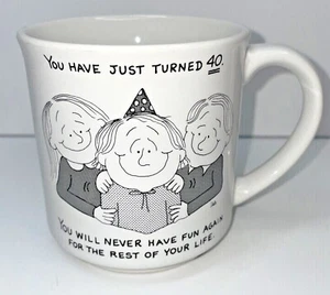 Taza de café de cumpleaños Dale "Acabas de cumplir 40" productos de papel reciclado - Imagen 1 de 6