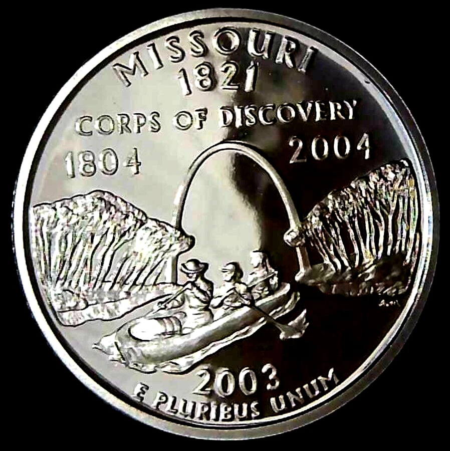 2003-S 25C State Quarter Missouri GDC Proof CN CLAD 22rr1014-2 - Image 1 of 2