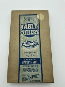 STAINLESS STEEL & FAUX BONE KNIVES - Mutual - HIRAM WILD, SHEFFIELD 20 cm - Picture 1 of 4
