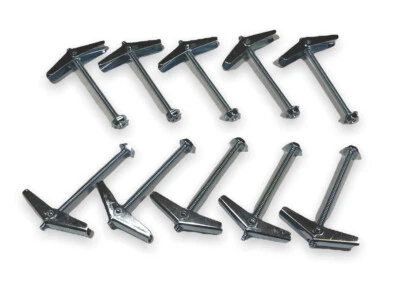 10 CONJUNTOS PERNOS DE PALANCA MOLLIES para colgar en la pared de 3" de largo para paneles de yeso Foto 1 de 4