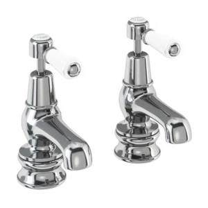 Burlington Kensington Regent Pair of Cloakroom Basin Taps, 3", Traditional - Picture 1 of 3
