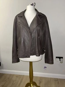 Michael Kors Rock Grey Leather Plus Size Womens 18-20 -22 XXL - Picture 1 of 18