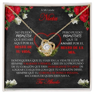 Regalo Para Nieta Del Abuelo Cuello 14K Oro 18K Detalles Amor Navidad Cumpleaños - Imagen 1 de 20