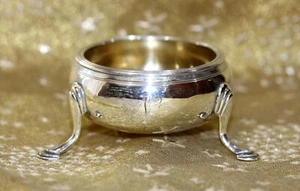 Antique Georgian 1794 Sterling Silver Cauldron Open Salt Cellar Dish C Fuller - Picture 1 of 20