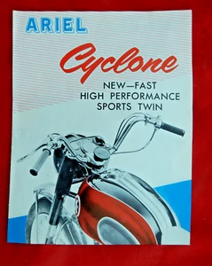 1958 ARIEL Cyclone Sports Twin Motorcycle Sales Brochure - Picture 1 of 5