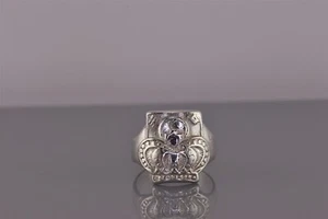 Sterling Silver 16mm Claddagh Crown Cross Statement Band Ring Ireland 925 Sz: 6 - Picture 1 of 8