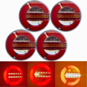 5.5" inch LED Round Rear Tail Stop Brake Reverse Turn Signal Light Trailer Truck - Picture 1 of 12