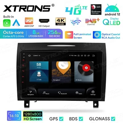 AUTORADIO ANDROID 12 8/256GB STEREO AUTO MERCEDES BENZ SLK GPS DSP XTRONS WIFI - Immagine 1 di 4