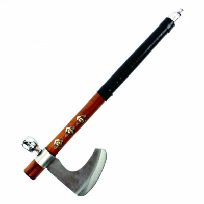 19" Chief Native American Tomahawk Hatchet Replica Axe Functional Peace Pipe 112 - Image 1 of 4