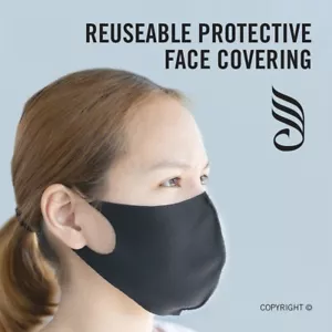 Face Mask Washable UK Reusable Face Mask Protection Adult Comfortable Mask Black - Picture 1 of 5
