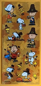 Charles M. Schulz Peanuts Figuren Snoopy Stickerbogen / Thanksgiving  - Bild 1 von 1