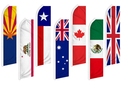 Country & State Swooper Feather Flutter Flag Promotional - Image 1 of 3