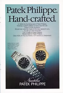 Patek Philippe Nautilus Handarbeit Original 1979 Vintage Printanzeige!! - Bild 1 von 1