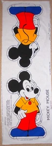 Vtg Fabric Panel Mickey Mouse Disney Cut Sew Stuff Toy Pillow 18" by Ameritex - Picture 1 of 1