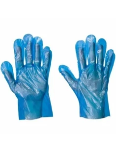 New 500 Supertouch One Size PE Disposable Gloves Blue Powder Free Petrol Station - Picture 1 of 3