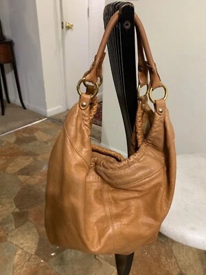 Gianni Chiarini большой коричневый мягкой кожи Moto плеча Hobo сумка с короткими ручками сумочка - Изображение 1 из 4