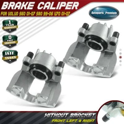 Пара суппортов переднего дискового тормоза без кронштейна для Volvo S60 V70 S80 1999-2006 - Изображение 1 из 4