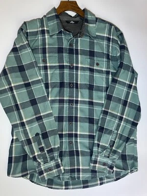 Wrangler Plaid Western Shirt Men's Large Green Blue Check Long Sleeved Flannel - Image 1 of 4