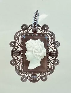 Anhänger-antike Gemme-Kamee-835 silber-Filigranschmuck-Frisenschmuck-Art. 6540 - Bild 1 von 3