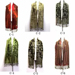 Scialle/Sciarpa Pashmina Doppio Lato Donna Stile Caldo - Foto 1 di 13