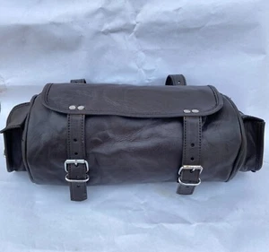 Leather Bag Motorcycle Buckle Closure Tool Vintage Strap Genuine Goat Quality - Picture 1 of 10