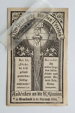 1894 Andenken hl. Mission Gmünd Charwoche Hass Grabherr Andachtsbild Religion