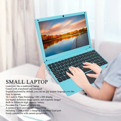 New US Plug 2GB Plus 64GB 10.1 Inch Laptop Quad Core Processor Type C - Image 1 of 4
