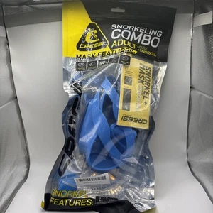 Cressi F1 & Supernova Dry Snorkel Combo Set – Adult – Blue – New - Picture 1 of 6
