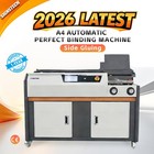 LATESET 13.3" Auto Perfect Binding Machine Side Gluing,EVA Book Binder 7" LCD