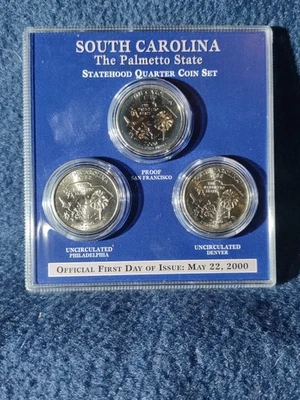 South Carolina - 3 quarter uncirculated proof set - Image 1 of 2