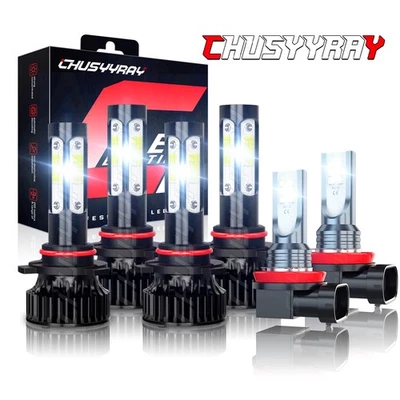 Para Chrysler 200 Faro 2016-2017 LED alto / bajo + Kit de luz antiniebla 6x Foto 1 de 4