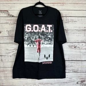 Mens NWT Old Navy Lionel MESSI Collection "GOAT" Graphic Soccer Black T Shirt 2X - Picture 1 of 6