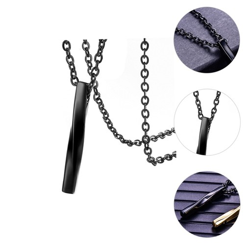 VETEMENTS Collana con ciondolo cilindrico ritorto uomo punk uomo catenina collane