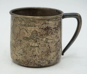 Wm Rogers & Son Silver Plate Baby Child Cup Little Boy Blue - Picture 1 of 6