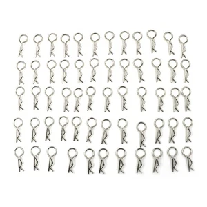 100pcs Stainless Steel Body Clips Pin Shell For 1/10 1/16 RC CAR HSP -,x - Picture 1 of 9